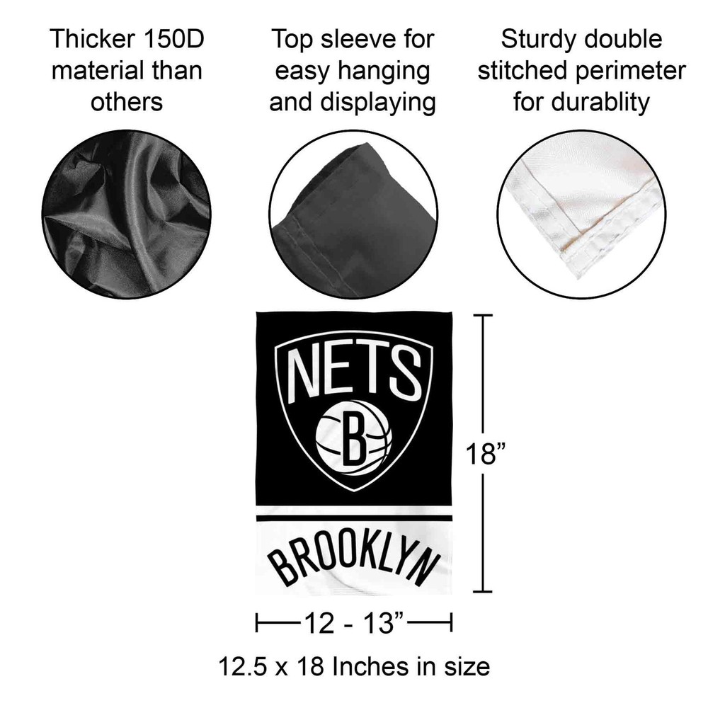 Brooklyn Nets Double Sided Garden Flag
