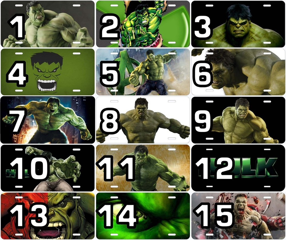 Hulk Novelty Auto Car License Plate