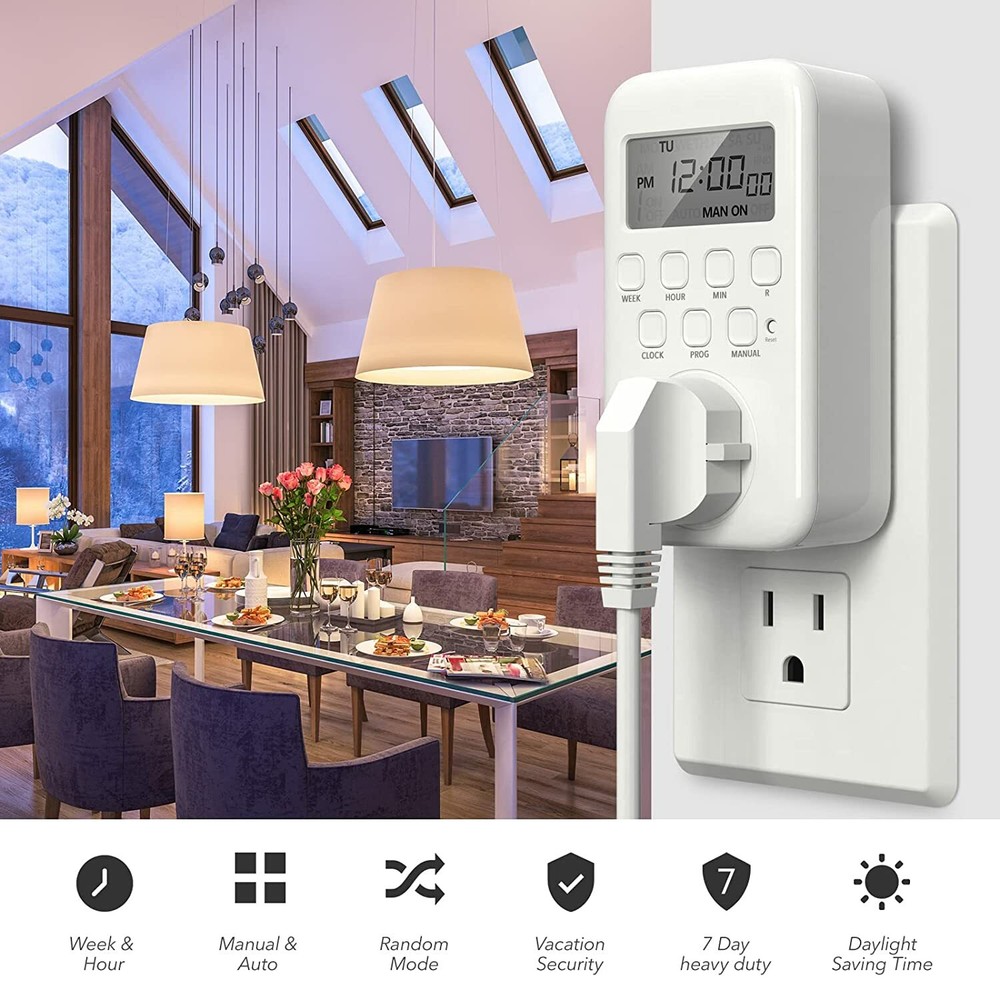 BN-LINK Digital Timer Outlet, 7 Day Heavy Duty Programmable Timer