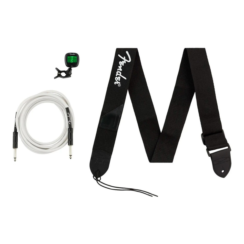 Fender Accessory Essentials Pack (Cable, Clip-On Tuner, Strap)