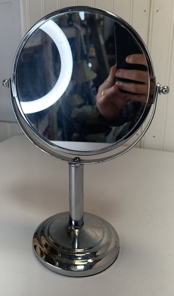 Vanity Makeup Mirror (Double Sided/Swivel) w/Magnification