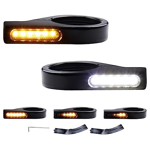 Switchback Sequential Front Fork LED Turn Signals with Relocation Kit,