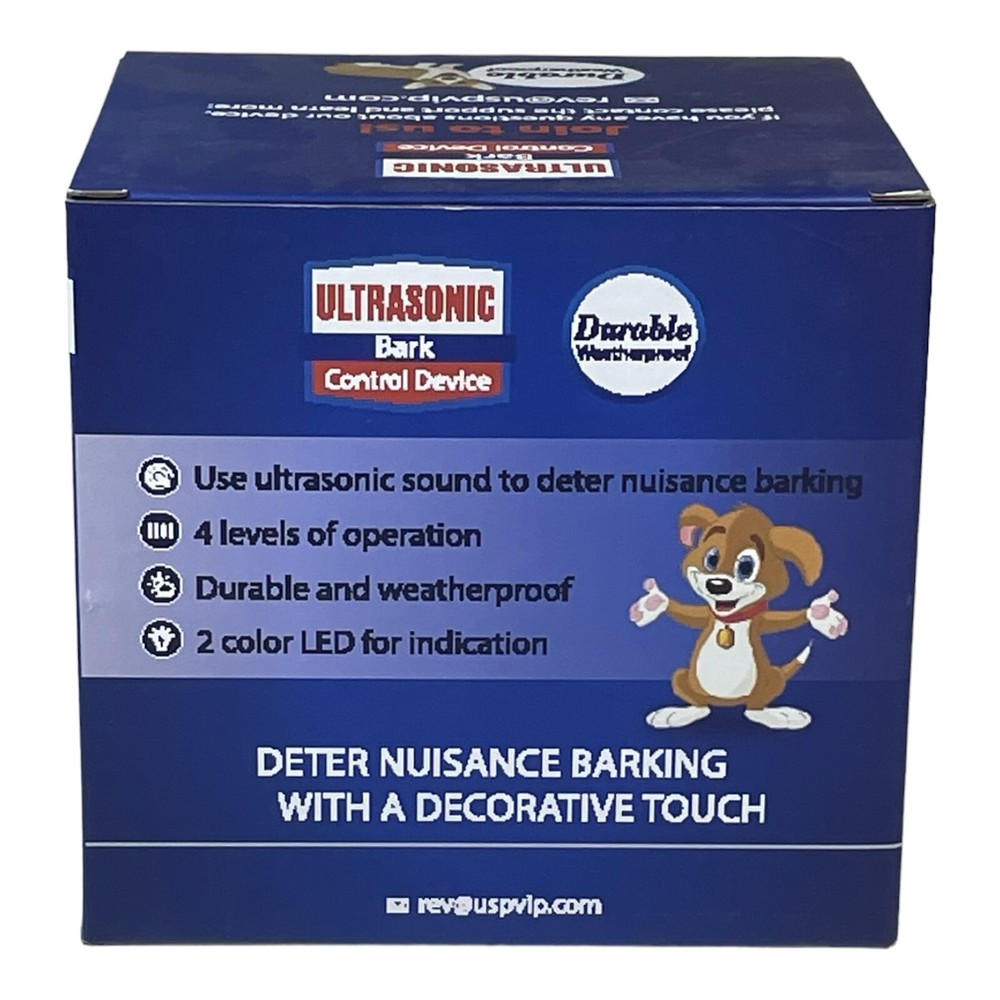 Ultrasonic Bark Control Device Durable Waterproof 50 Foot