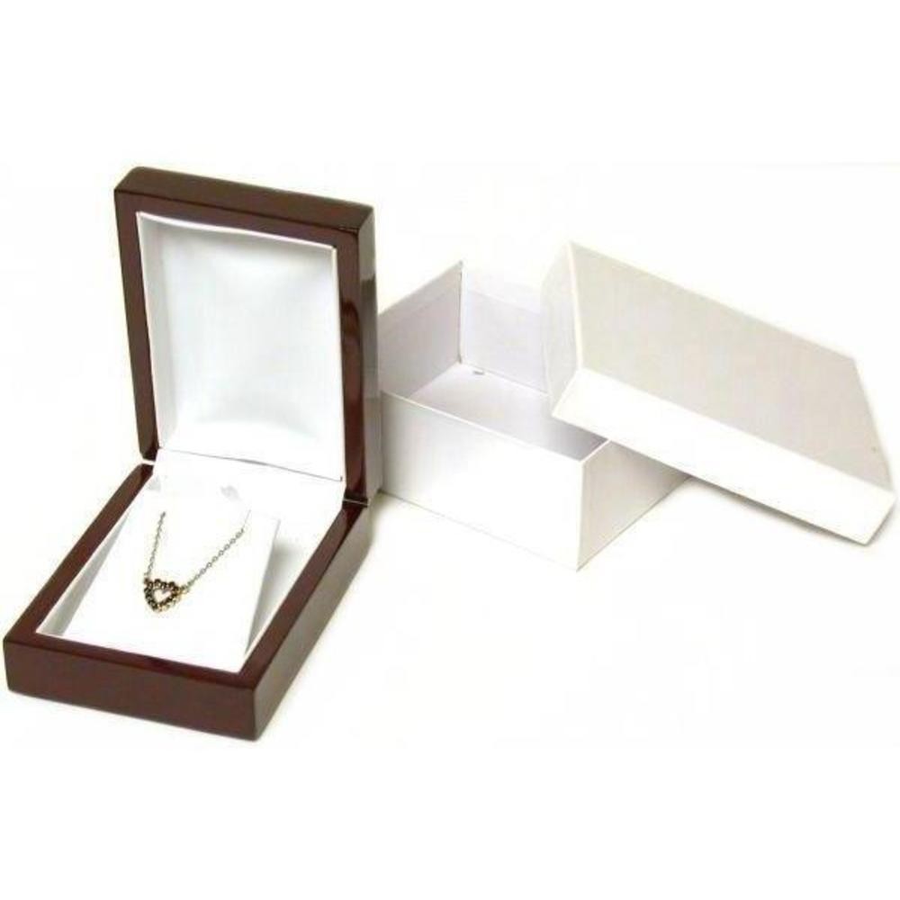 Rosewood Stained Diamond Pendant Gemstone Display Box