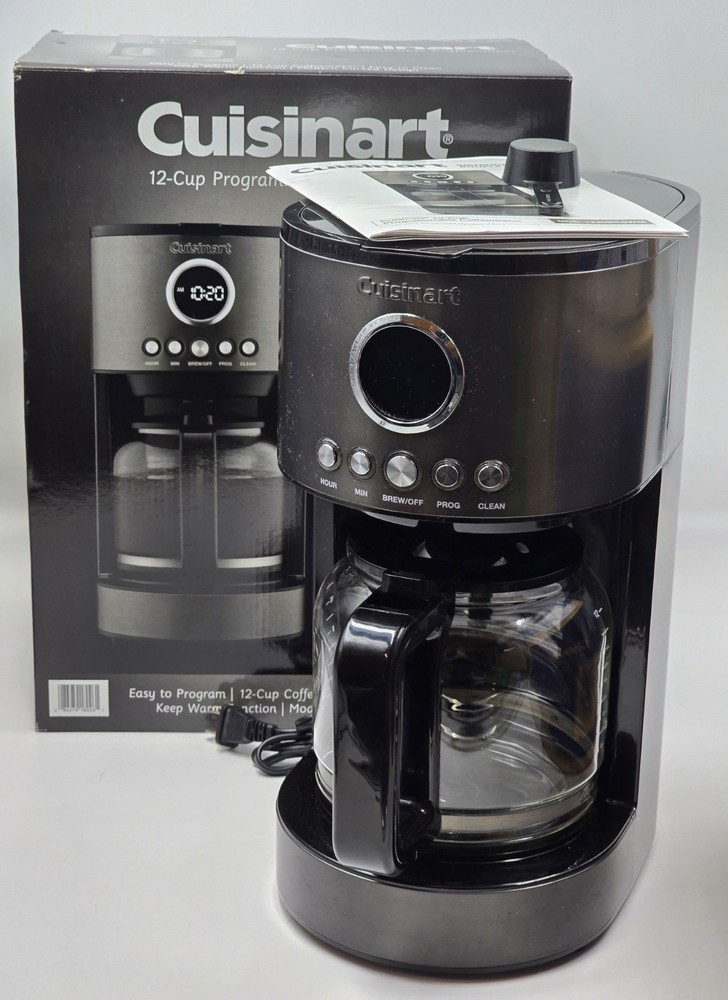 Cuisinart 12 Cup Programmable Coffeemaker BLACK STAINLESS Model# DCC-1220BKS