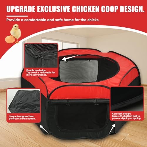 Chick Brooder Box for Baby Chicks,Brooder Box for Chick Starter Kit Pop-Up