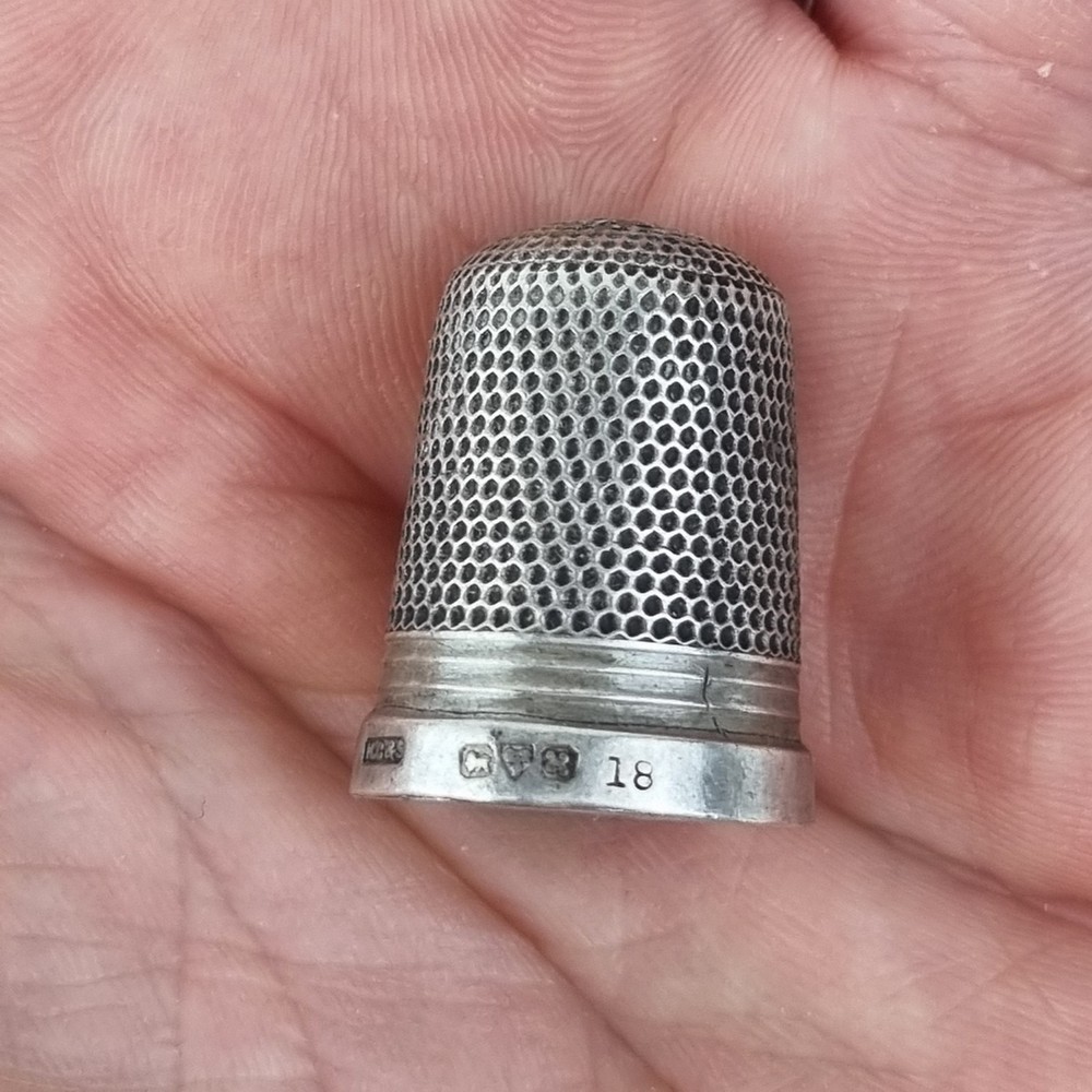 Antique Solid Silver Thimble Chester 1923 Henry Griffith & Son Ltd