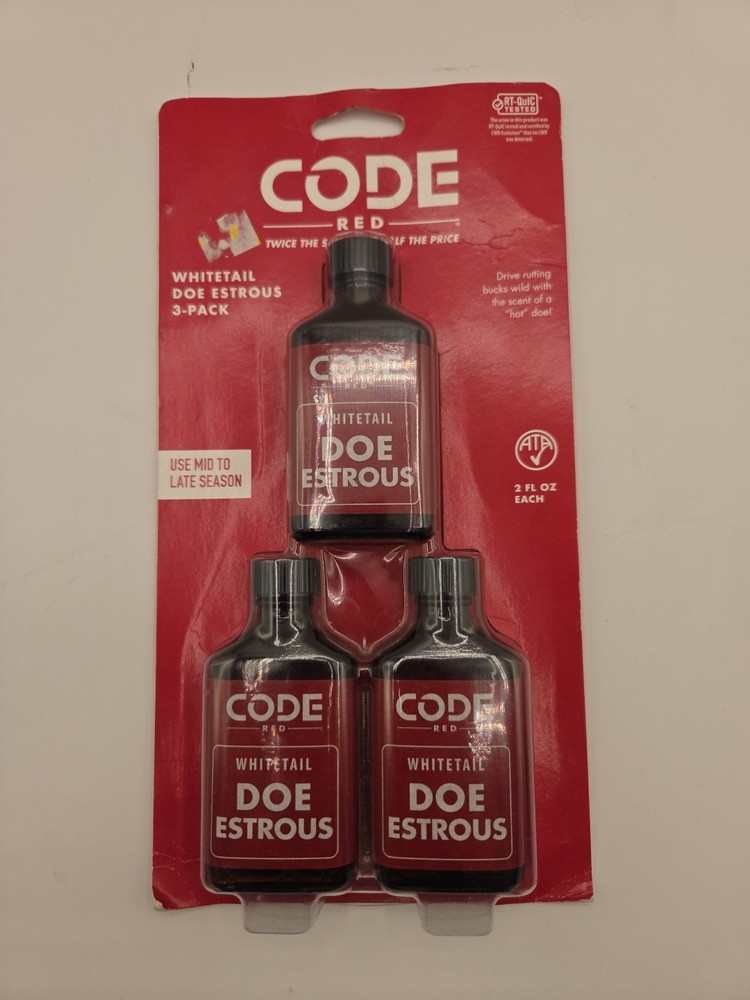 Code Red Whitetail Doe Estrous 2 Oz Bottles 3-pack New