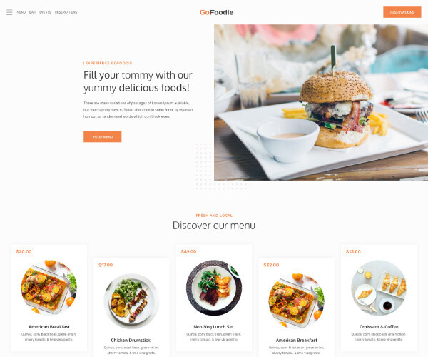 Premium Wordpress Elementor Template Kit Bundle | Food & Drink theme
