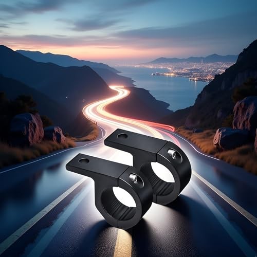 2Pcs Black Light Bar Mounts,Motorcycle Mounting Bracket, Light, Car