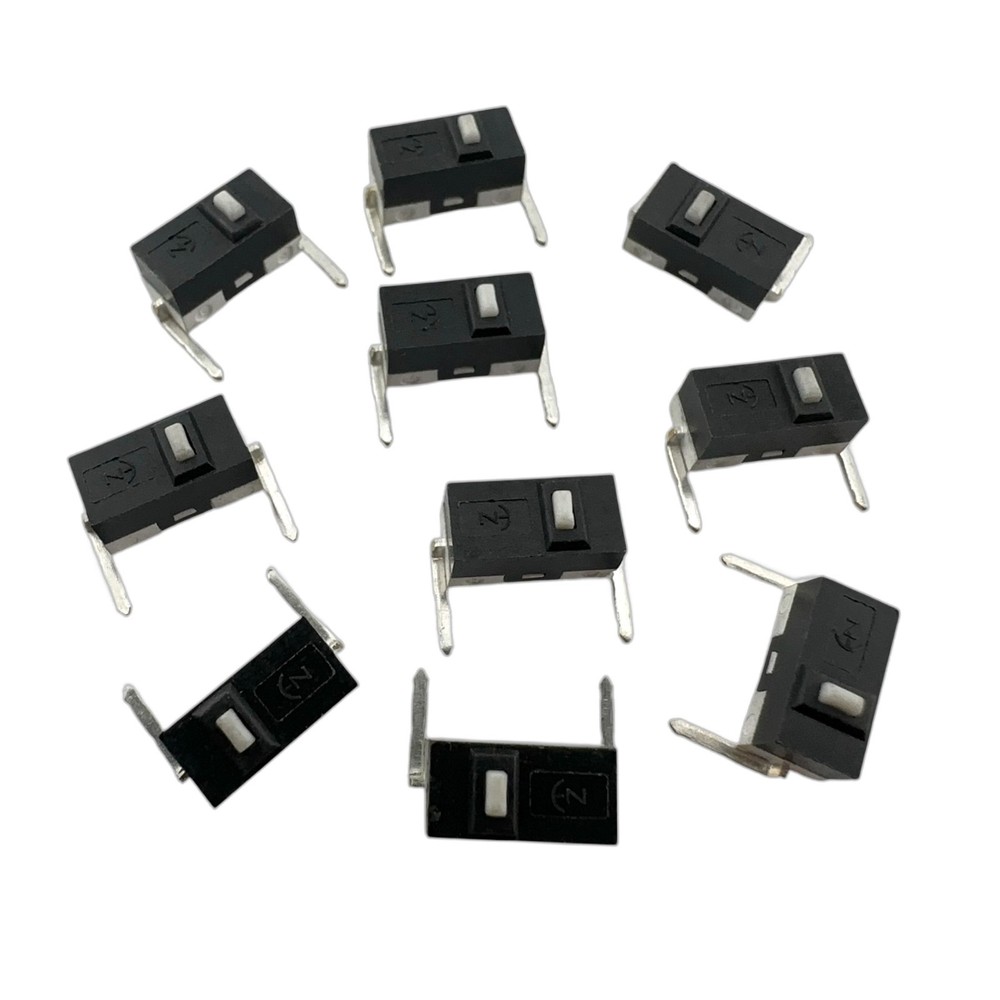 10x Right Angle Bent Curved 2-Pin Momentary Micro Switch