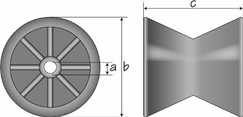 Poly Vinyl 4" Bow Roller