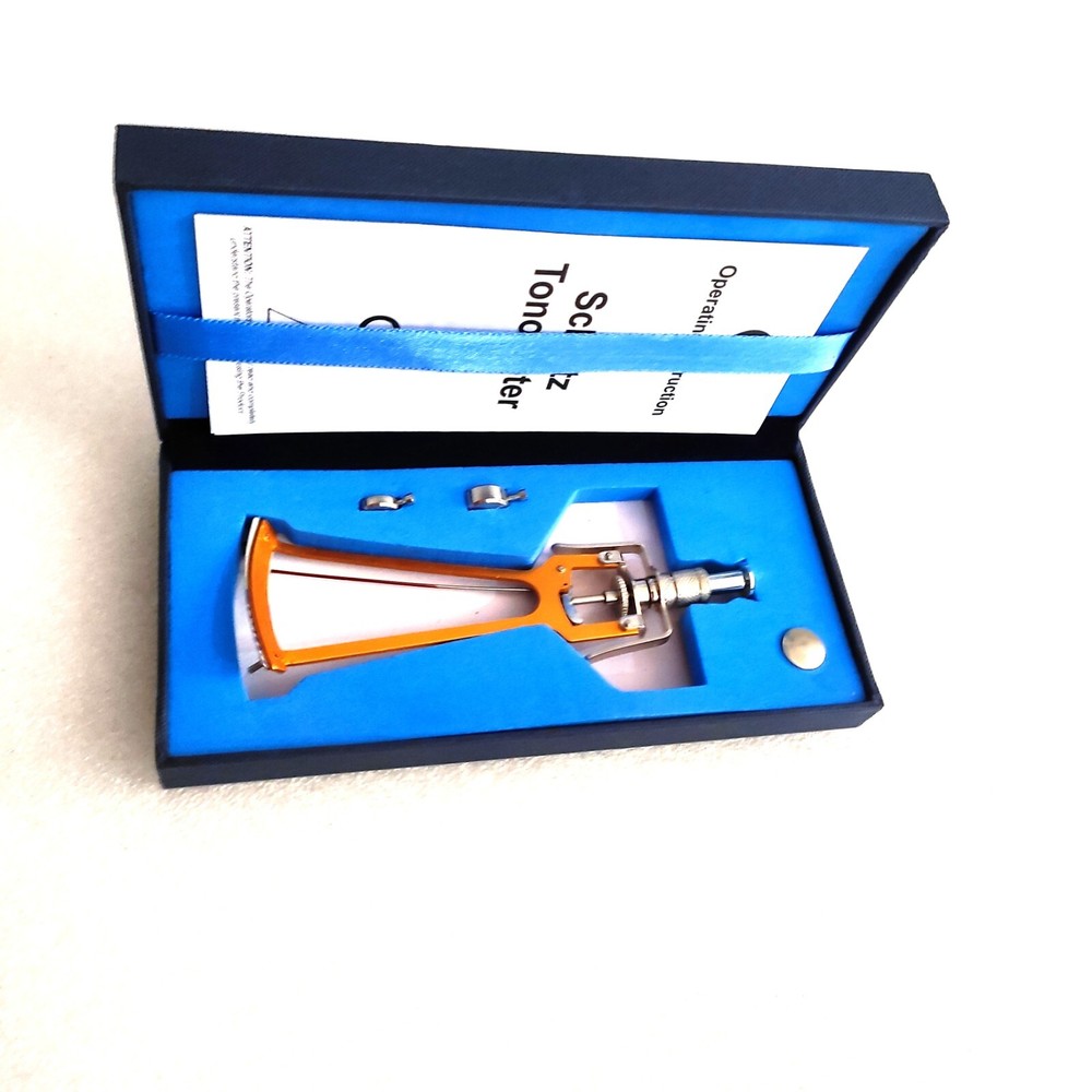 Optometry Schiotz Tonometer With Conversion Table And Blue Presentation Case