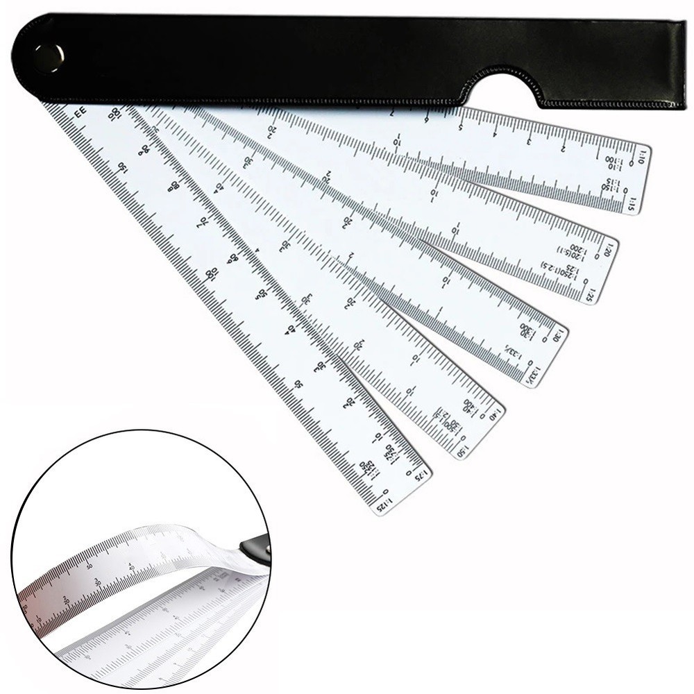 Scale Ruler Shape Multifunctional Parts Replacement Ruler Scale Shape Tools