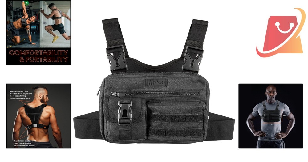 Running Chest Pack Lightweight Polyester Multiple Compartments Phone Holder