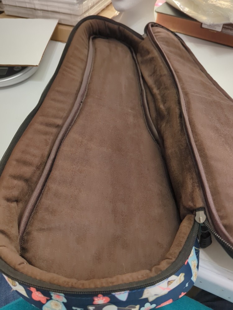 Violin Backpack Padded Cat Design Pocket Handle Adjustable Straps