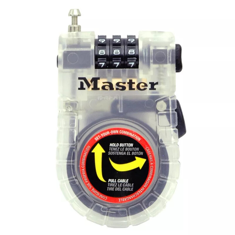 Master Lock Combination Retractable 3 ft Cable Lock 4605D