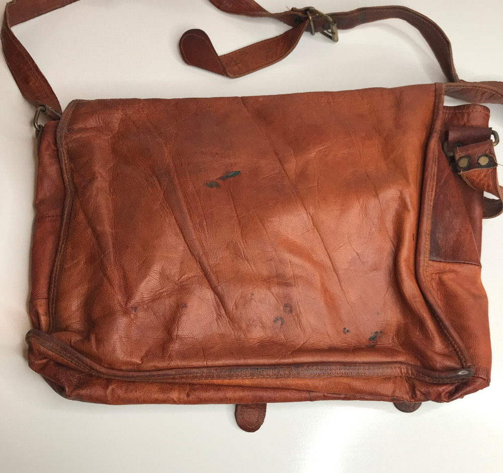 Vintage Brown Leather Shoulder Bag