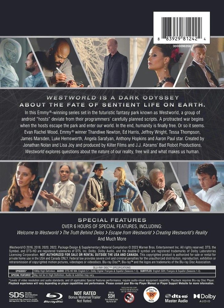 Westworld Complete Series Blu-ray Collection New