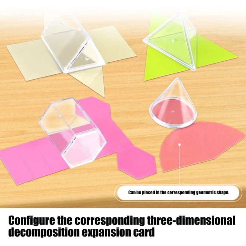 8Pcs Plastic Geometric Shape Models For Kids Learning And Spatial Thinking