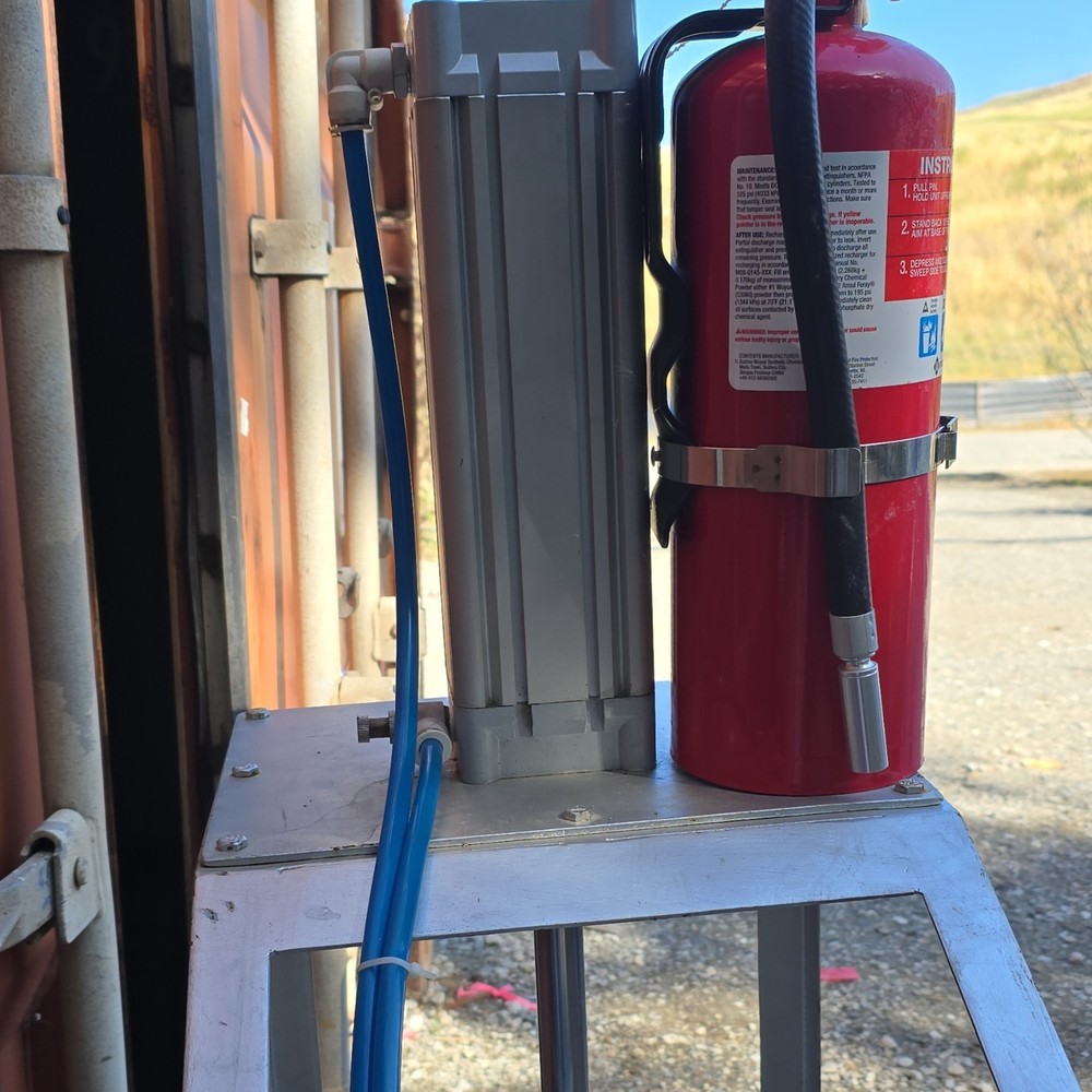 Badger Process Control Panel with Gauges, Valves, and Fire Extinguisher