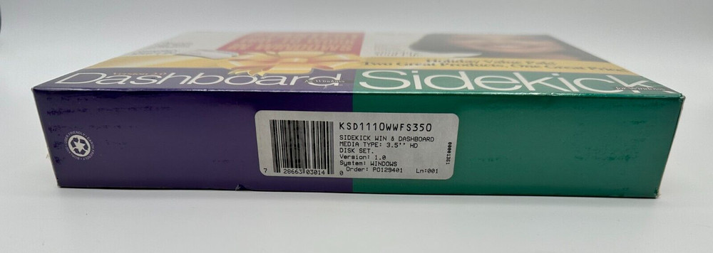 Borland 1994 PC Software Simplify Double Pack Dashboard v2.0 Sidekick NIB