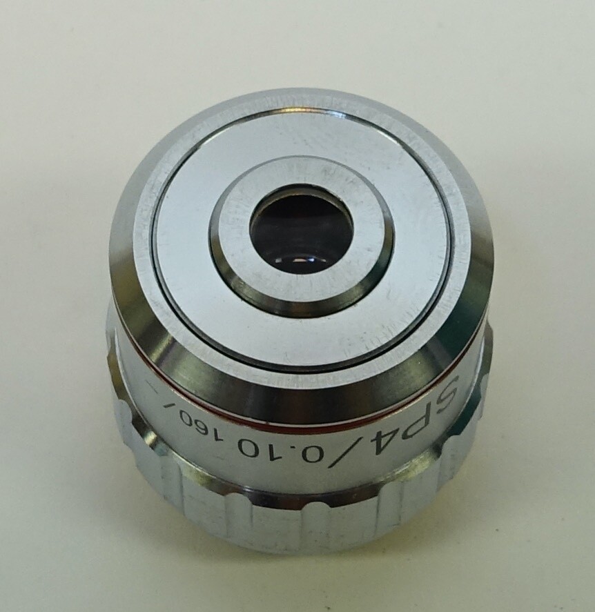 SP4 4X/0.10 160/- Microscope Objective; NEW
