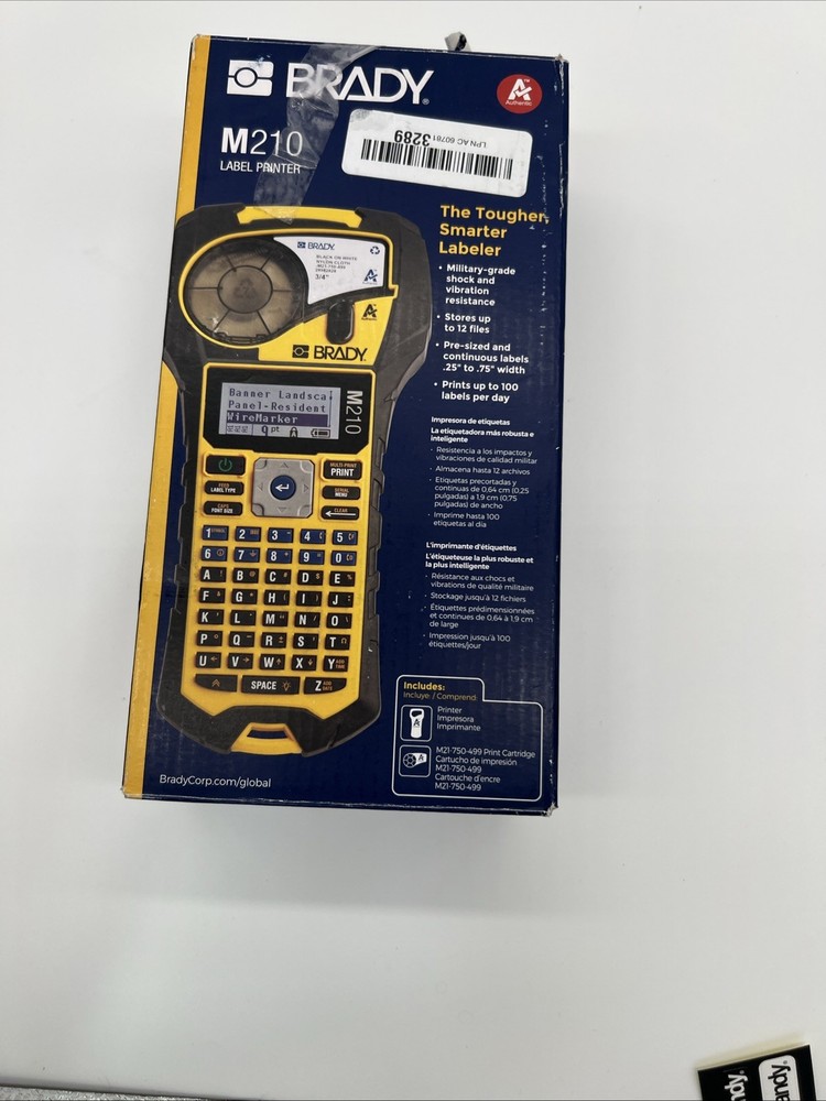 Brady M210 Handheld Label Maker Printer Wall Charger Missing Great Condition