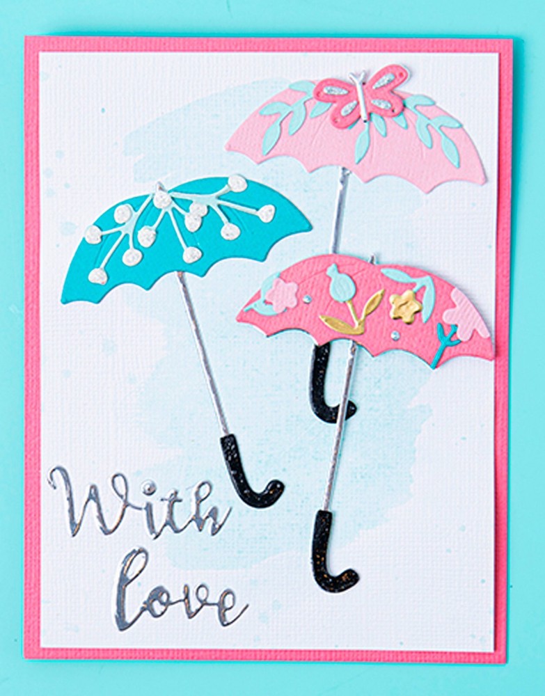 Sizzix Thinlits 11pc set - Flowers in Umbrella #665180 Retail $14.99 Olivia Rose