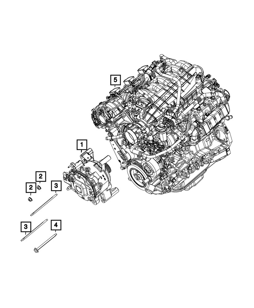Genuine Mopar 2 End Same Threads Stud 06513035AA