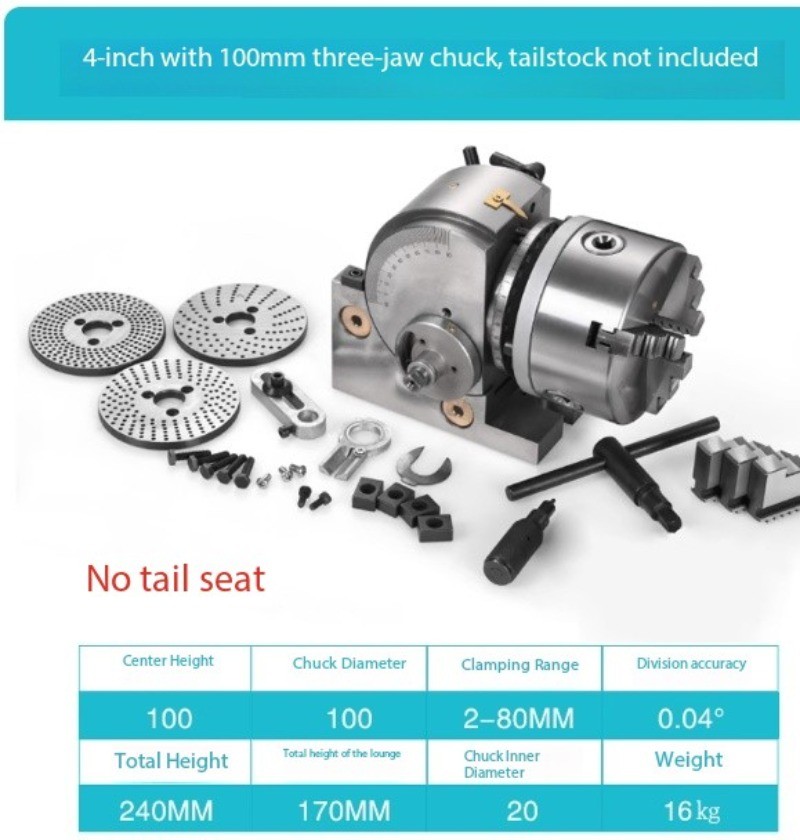 Milling Machine Indexing Head Vertical/Horizontal Dual-Purpose Indexing Head