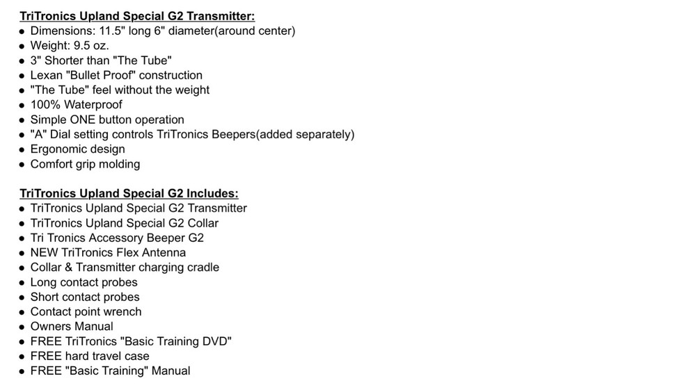 Tri-Tronics Upland G2