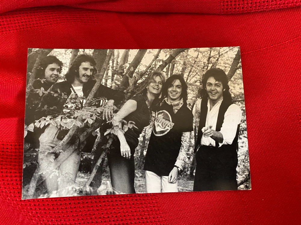 Paul McCartney & Wings Postcard - Black and White - Unused