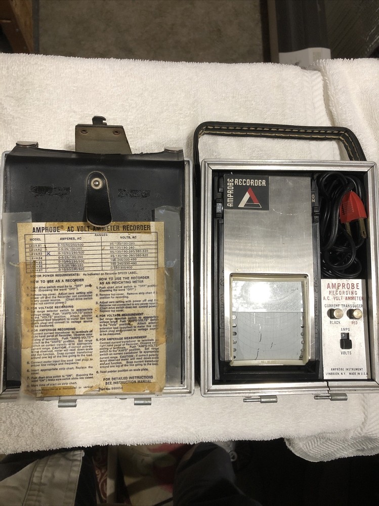 Vintage - AMPROBE Recorder Chart Printer - AC Volt Ammeter - Current Transducer