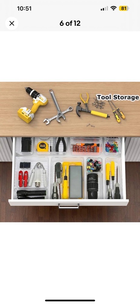 7 Pc Plastic Drawer Organizer- Versatile Dividers for Effortless Organization