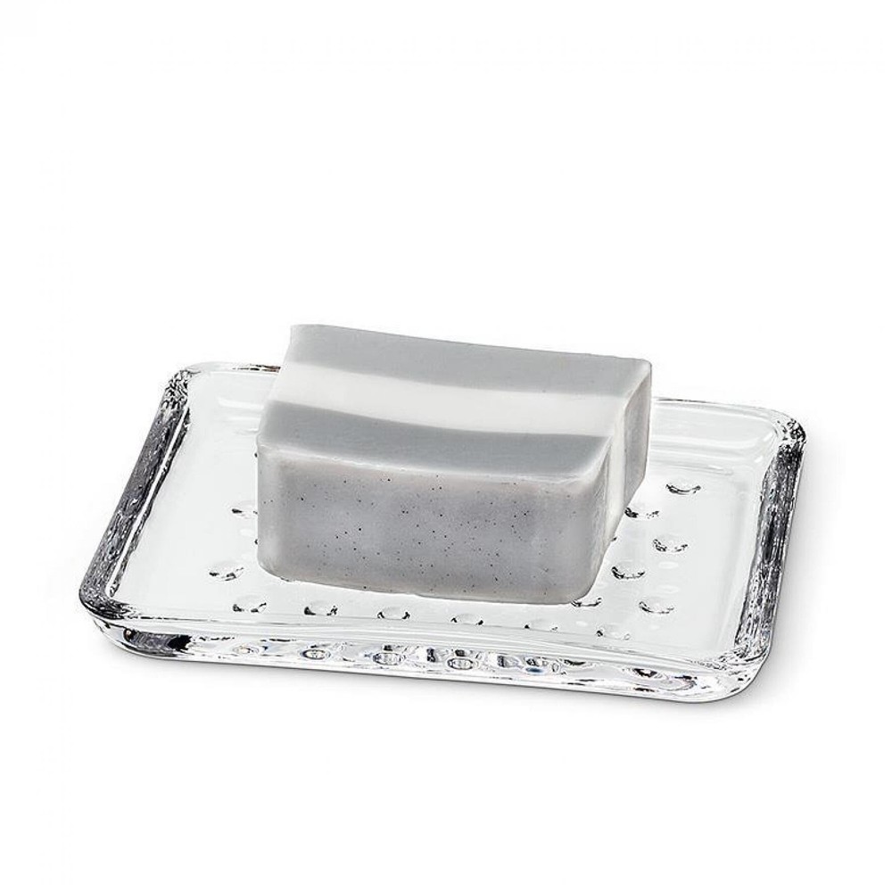 Simple Rectangle Soap Dish - Glass (5" L)