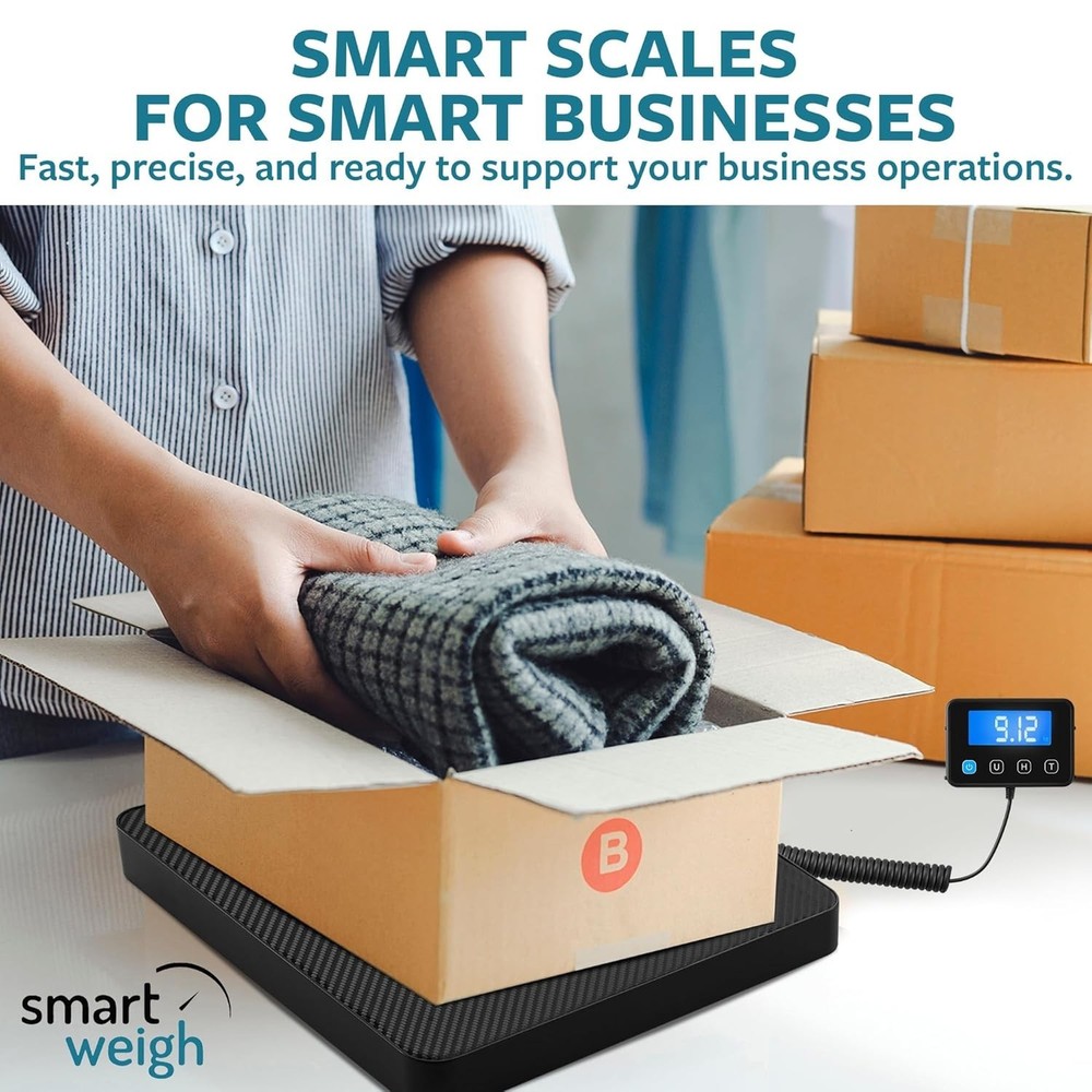 Professional Digital Package Scale, 220 lb Capacity with Hold & Tare Features