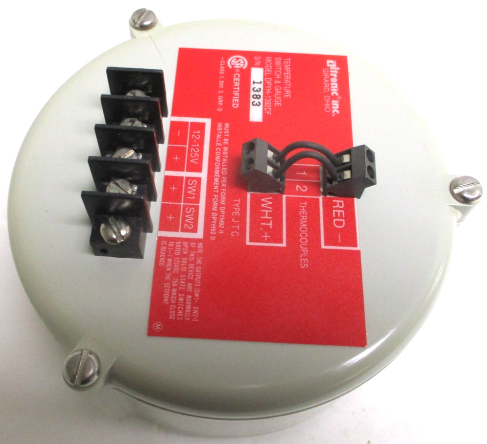 ALTRONICS , DPYH-1392DF , 2-POINT TEMPERATURE SWITH & GAUGE , SURPLUS