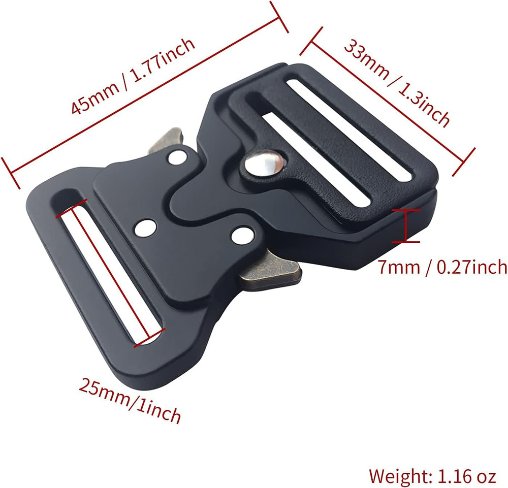 Metal Tactical Belt 1In 2 Pack Quick Release Buckle Replacement