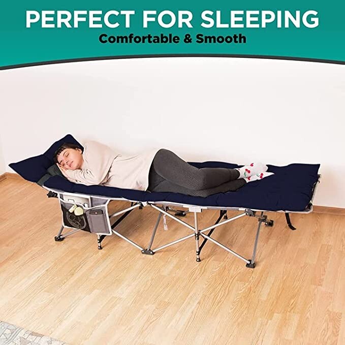 Zone Tech Camping Cot and Cot Pad Sleeping Mattress Adults & Kids Portable
