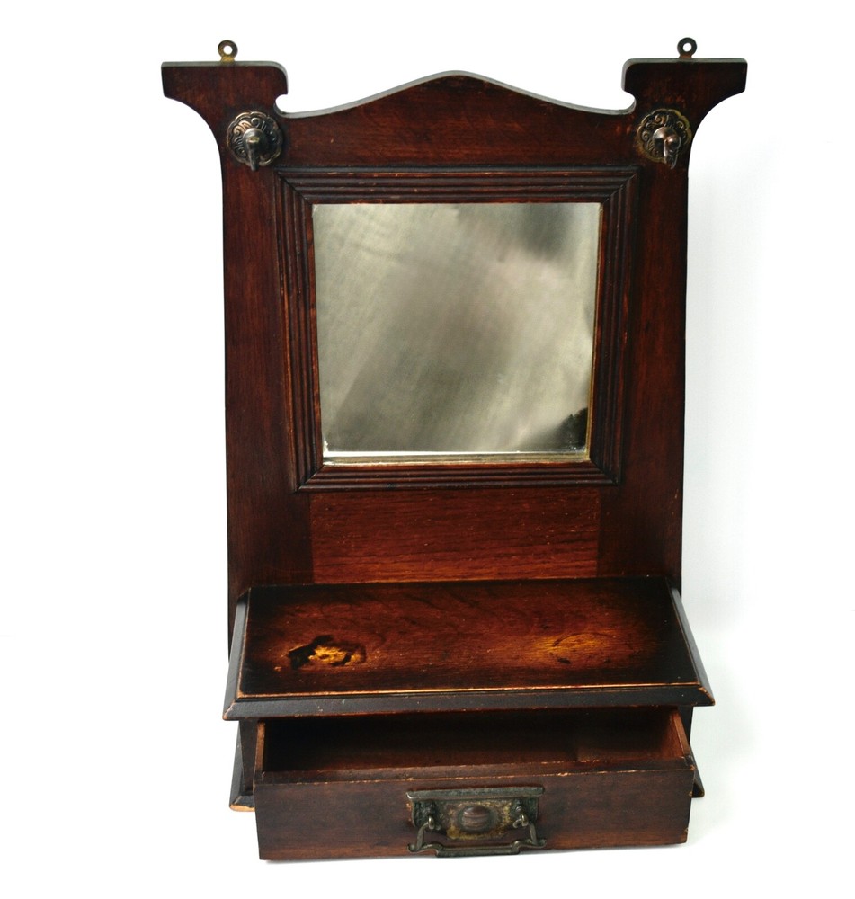 Antique Wall Vanity Mirror with drawer