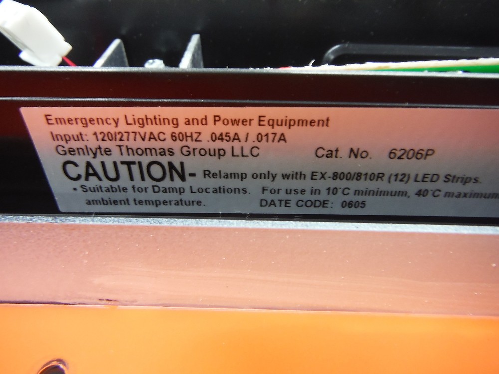 Crescent Stonco LED Exit Sign Orange CPRB32EN 120-277VAC