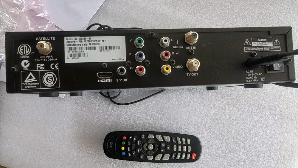 Cisco D9865-H Satellite Receiver WITH REMOTE & MANUAL