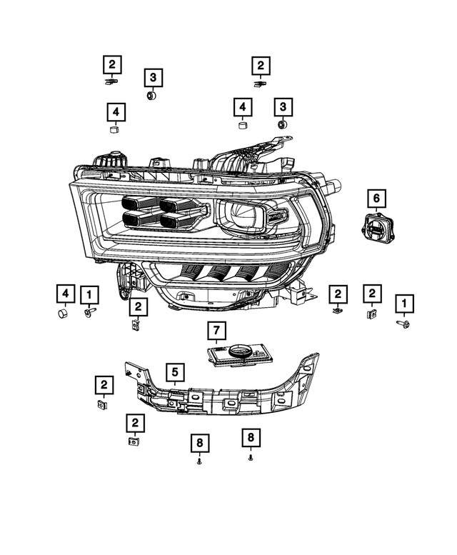 Genuine Mopar Led Module Left 68448766AA