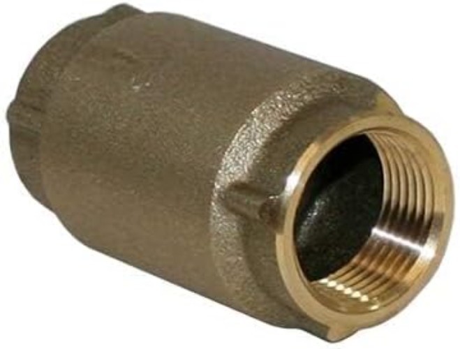 Versatile 1-1/4" No-Lead Brass Check Valve - Vertical or Horizontal Use