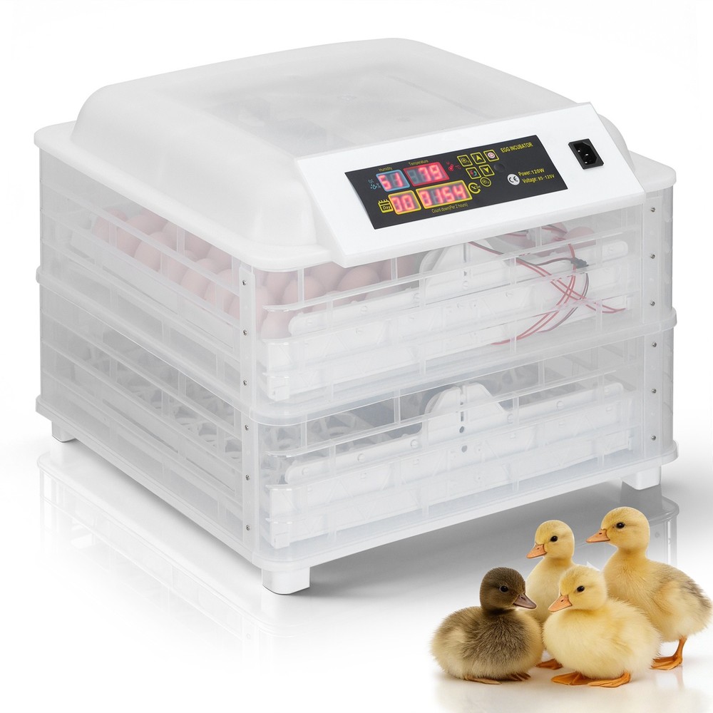 96 Eggs Incubator Digital Clear Poultry Hatching Machine Automatic Egg Turning
