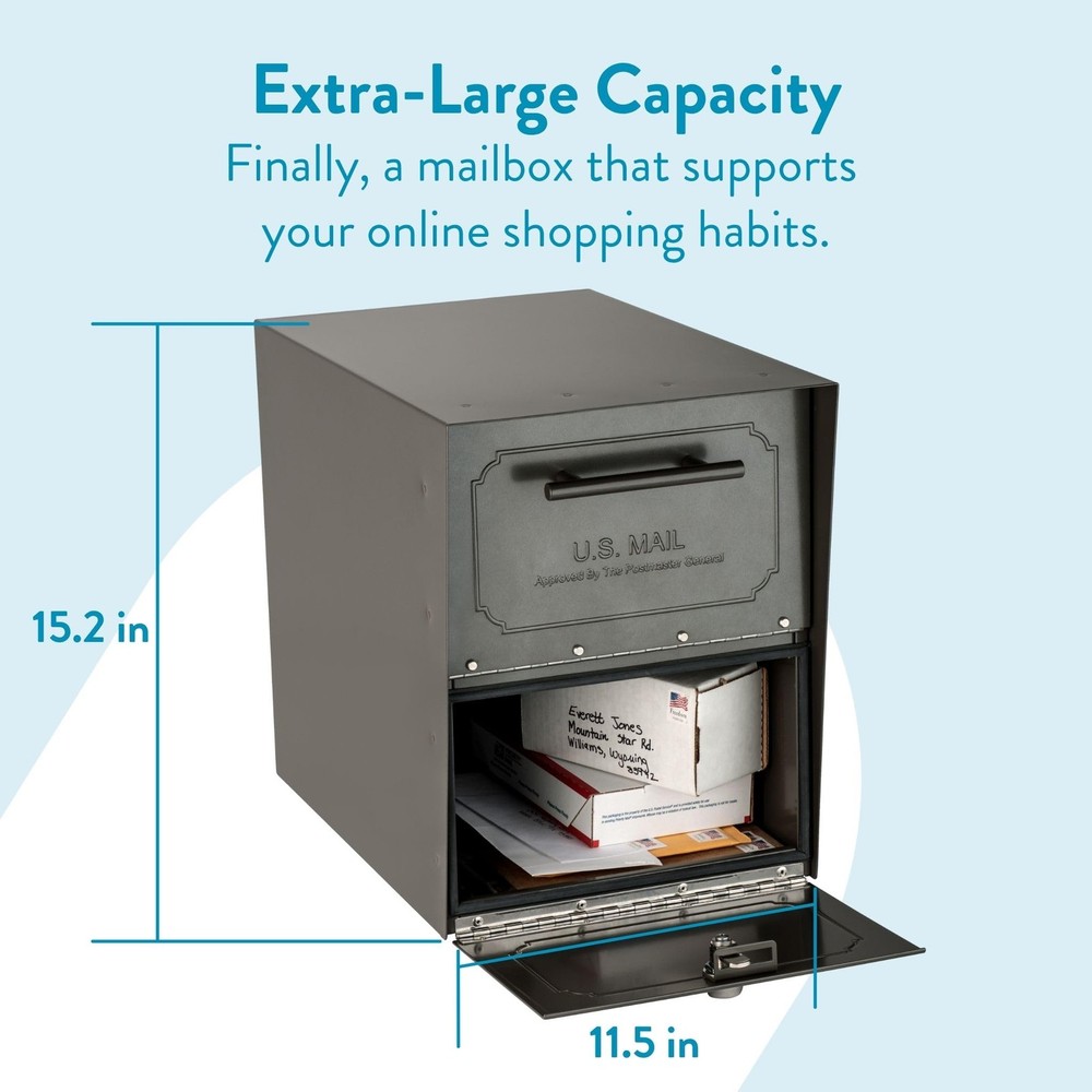 Oasis Classic Extra Large Graphite Bronze Mailbox Accessory