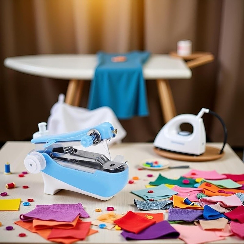 Handheld Mini Sewing Machine Portable Manual Stitching Tool Small Projects New