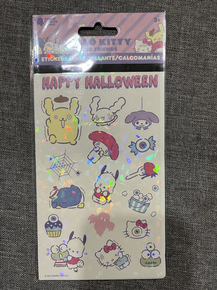 Hello Kitty - Halloween 4-Sheet Stickers NEW