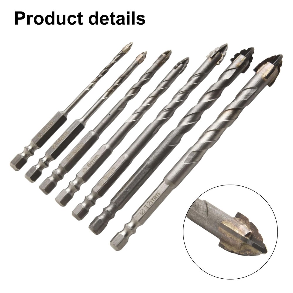 Efficient Punching with 7pcs Eccentric Drill Bits for Various Materials